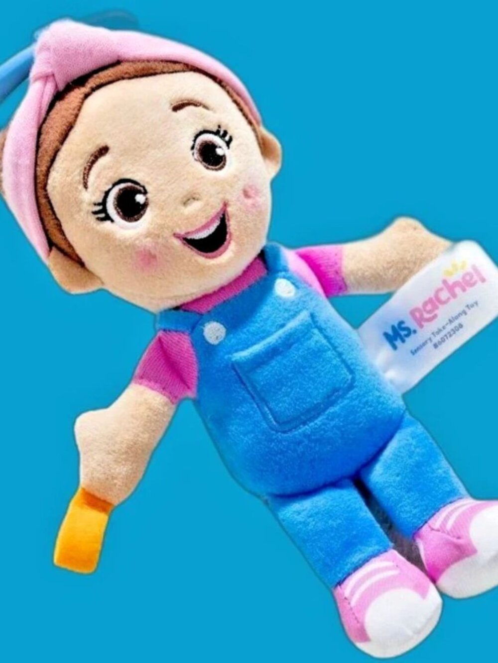 Ms. Rachel Sensory Clip-On Travel Plush Baby Rattle Crinkle Teether Toy NEW - Picture 3 of 4